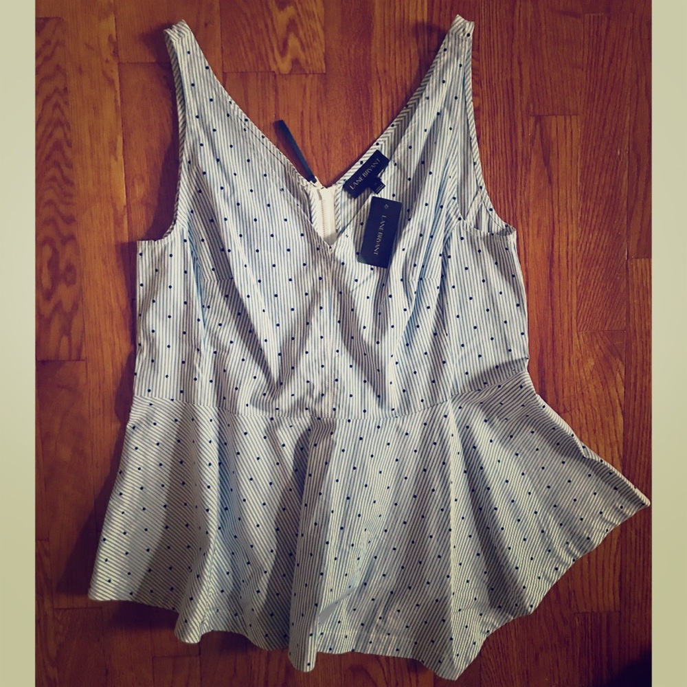 Lane Bryant Peplum Top Size 14